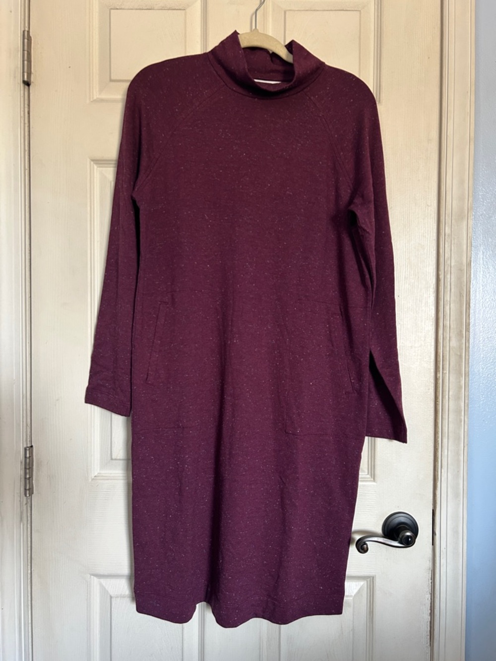 J. Jill PURE JILL Mockneck tranquility fleece long sleeve dress size small TALL